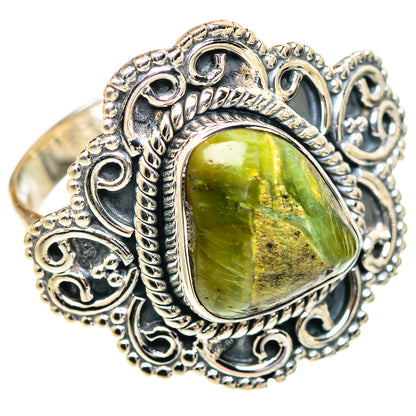 African Green Opal Rings handcrafted by Ana Silver Co - RING107173 - Photo 2