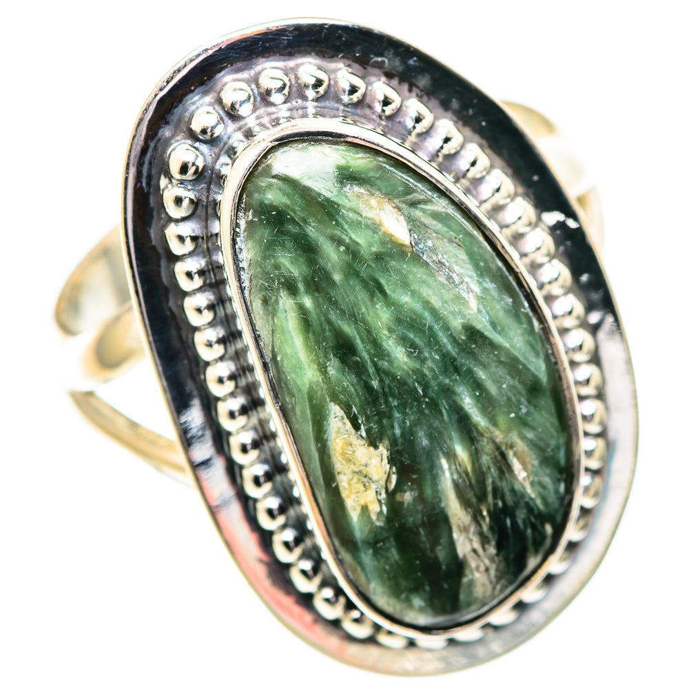 Seraphinite Rings handcrafted by Ana Silver Co - RING107174 - Photo 2