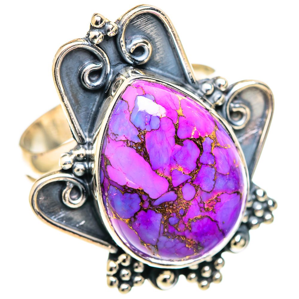 Purple Copper Composite Turquoise Rings handcrafted by Ana Silver Co - RING107186 - Photo 2
