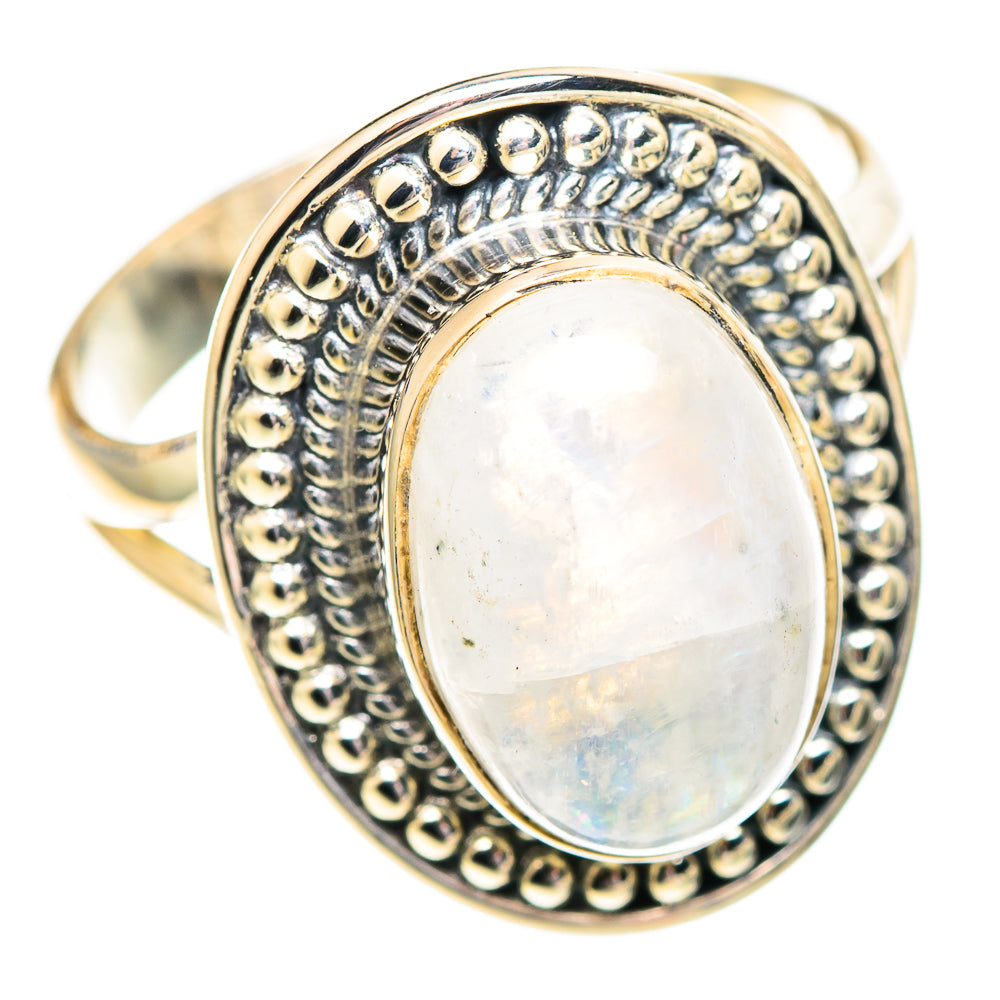 Rainbow Moonstone Rings handcrafted by Ana Silver Co - RING107191 - Photo 2