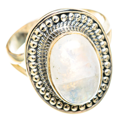 Rainbow Moonstone Rings handcrafted by Ana Silver Co - RING107191 - Photo 2