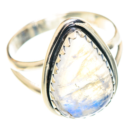 Rainbow Moonstone Rings handcrafted by Ana Silver Co - RING107192 - Photo 2