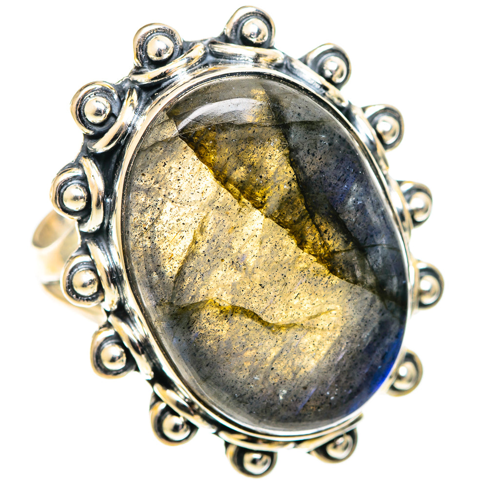 Labradorite Rings handcrafted by Ana Silver Co - RING107197 - Photo 2