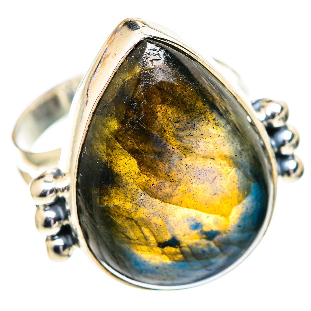 Labradorite Rings handcrafted by Ana Silver Co - RING107203 - Photo 2