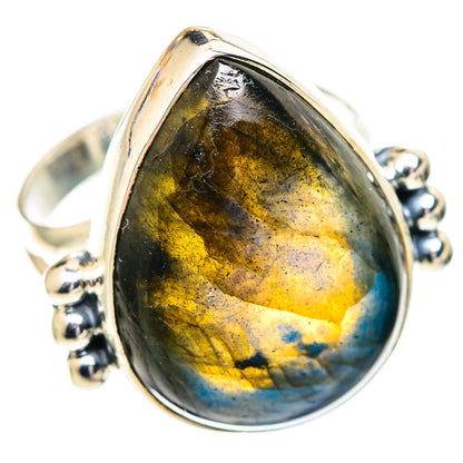Labradorite Rings handcrafted by Ana Silver Co - RING107203 - Photo 2