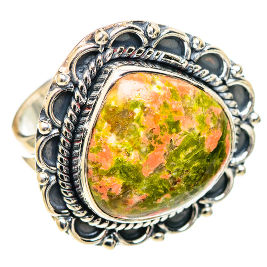Unakite Rings handcrafted by Ana Silver Co - RING107208 - Photo 2