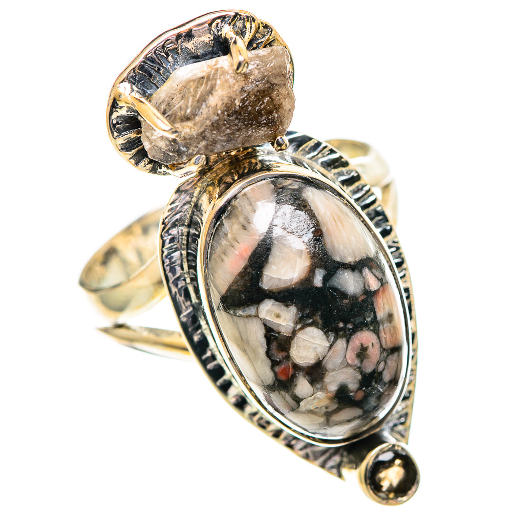 Crinoid Fossil Rings handcrafted by Ana Silver Co - RING107213 - Photo 2