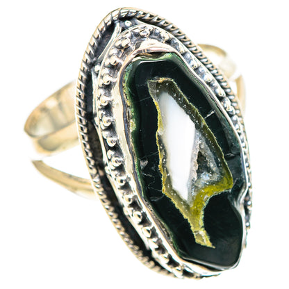Coconut Geode Druzy Rings handcrafted by Ana Silver Co - RING107223 - Photo 2
