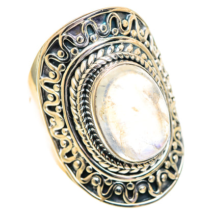 Rainbow Moonstone Rings handcrafted by Ana Silver Co - RING107226 - Photo 2