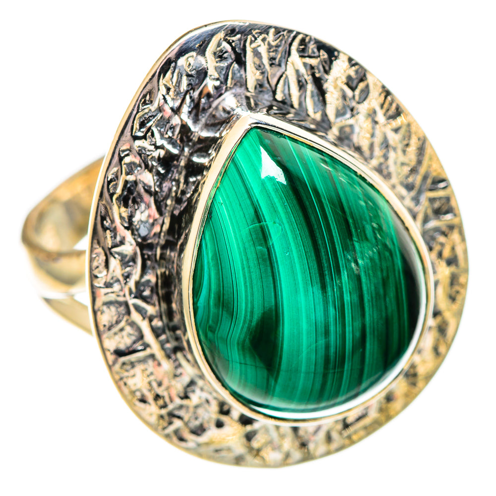 Malachite Rings handcrafted by Ana Silver Co - RING107240 - Photo 2