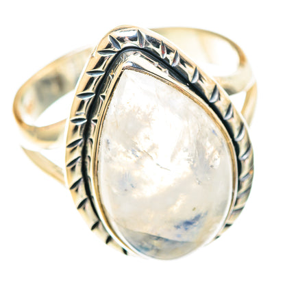Rainbow Moonstone Rings handcrafted by Ana Silver Co - RING107257 - Photo 2