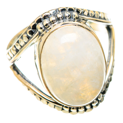 Rainbow Moonstone Rings handcrafted by Ana Silver Co - RING107258 - Photo 2