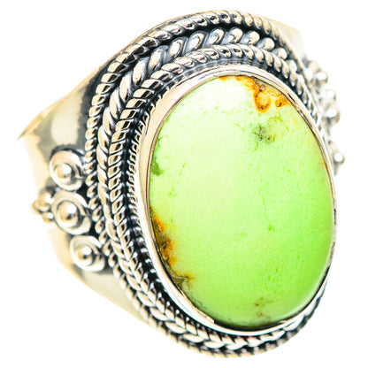 Lemon Chrysoprase Rings handcrafted by Ana Silver Co - RING107270 - Photo 2