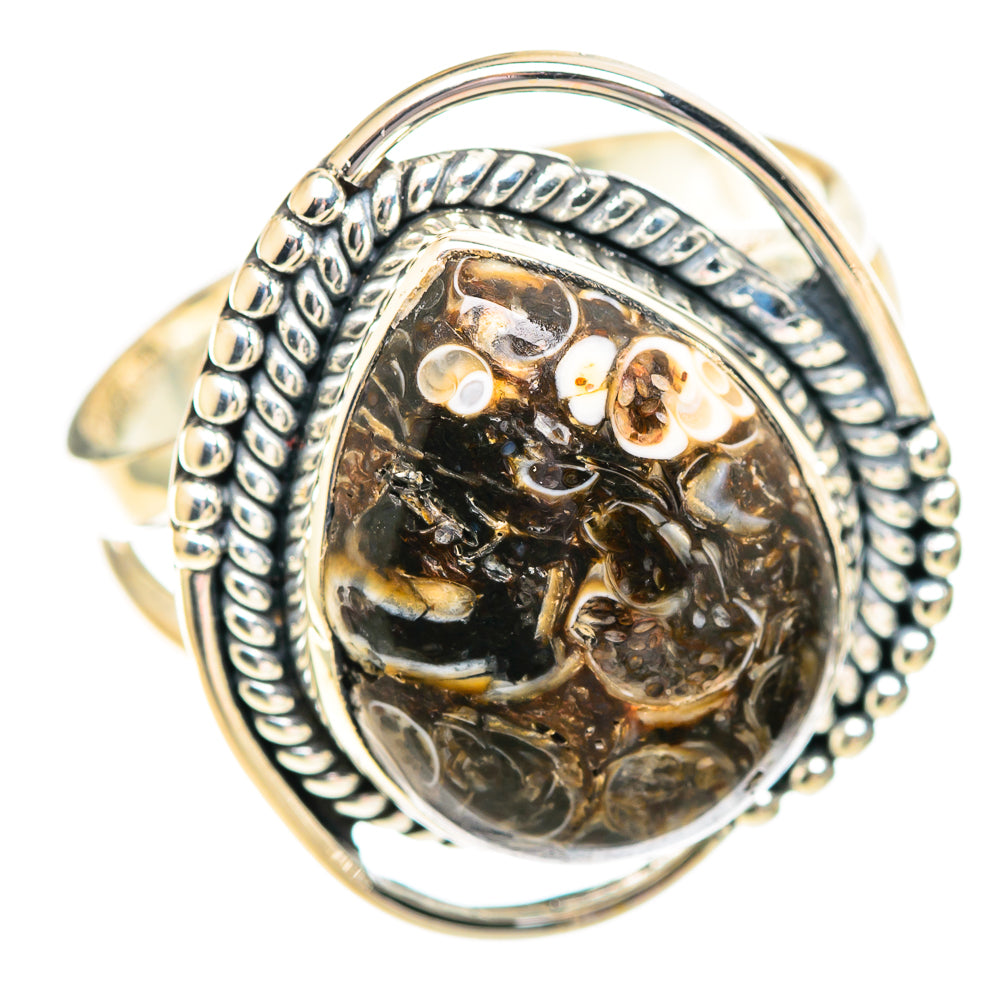 Turritella Agate Rings handcrafted by Ana Silver Co - RING107274 - Photo 2