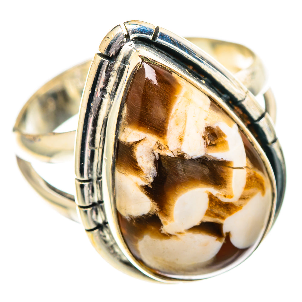 Peanut Wood Jasper Rings handcrafted by Ana Silver Co - RING107276 - Photo 2