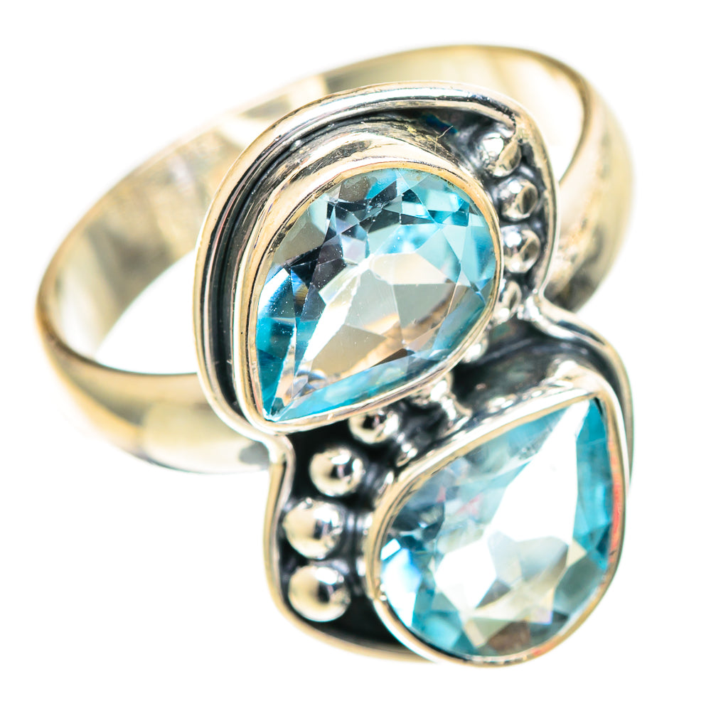 Blue Topaz Rings handcrafted by Ana Silver Co - RING107292 - Photo 2