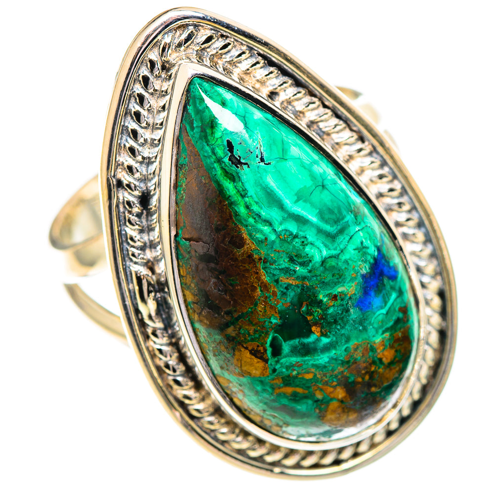 Azurite Malachite Rings handcrafted by Ana Silver Co - RING107297 - Photo 2