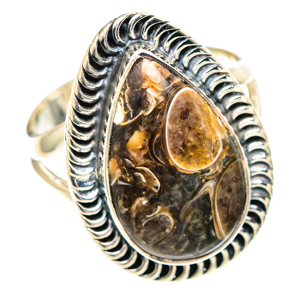 Turritella Agate Rings handcrafted by Ana Silver Co - RING107307 - Photo 2