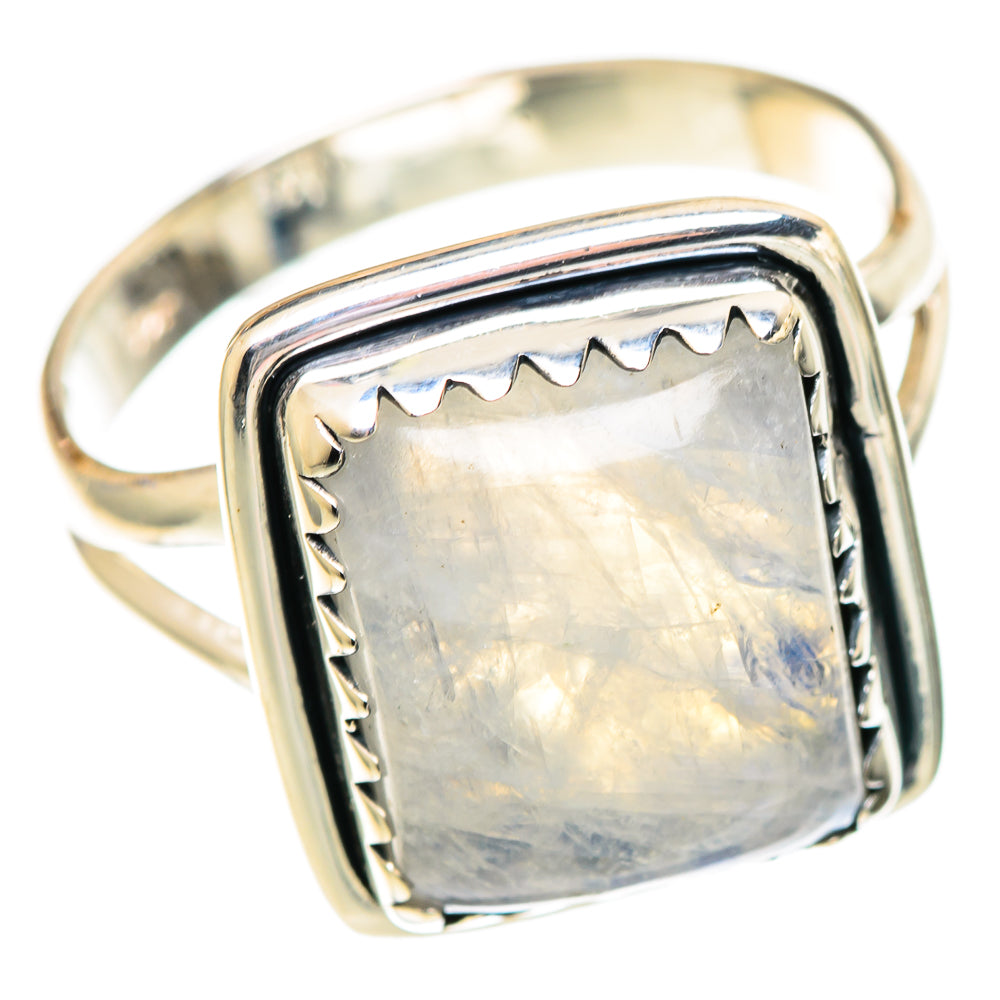 Rainbow Moonstone Rings handcrafted by Ana Silver Co - RING107317 - Photo 2