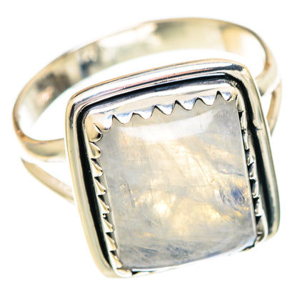 Rainbow Moonstone Rings handcrafted by Ana Silver Co - RING107317 - Photo 2