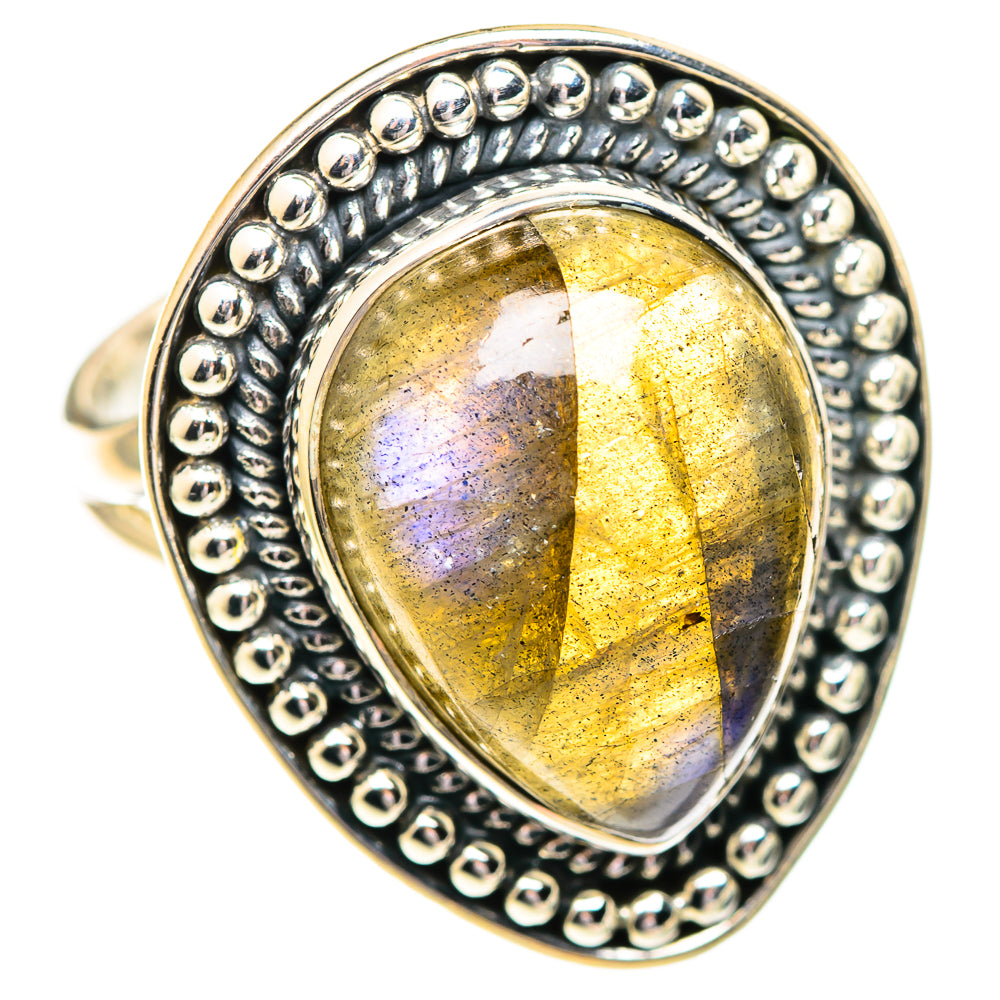 Labradorite Rings handcrafted by Ana Silver Co - RING107326 - Photo 2