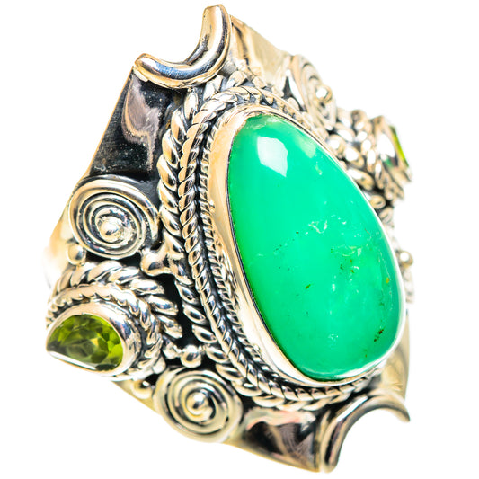 Chrysoprase Rings handcrafted by Ana Silver Co - RING107329 - Photo 2