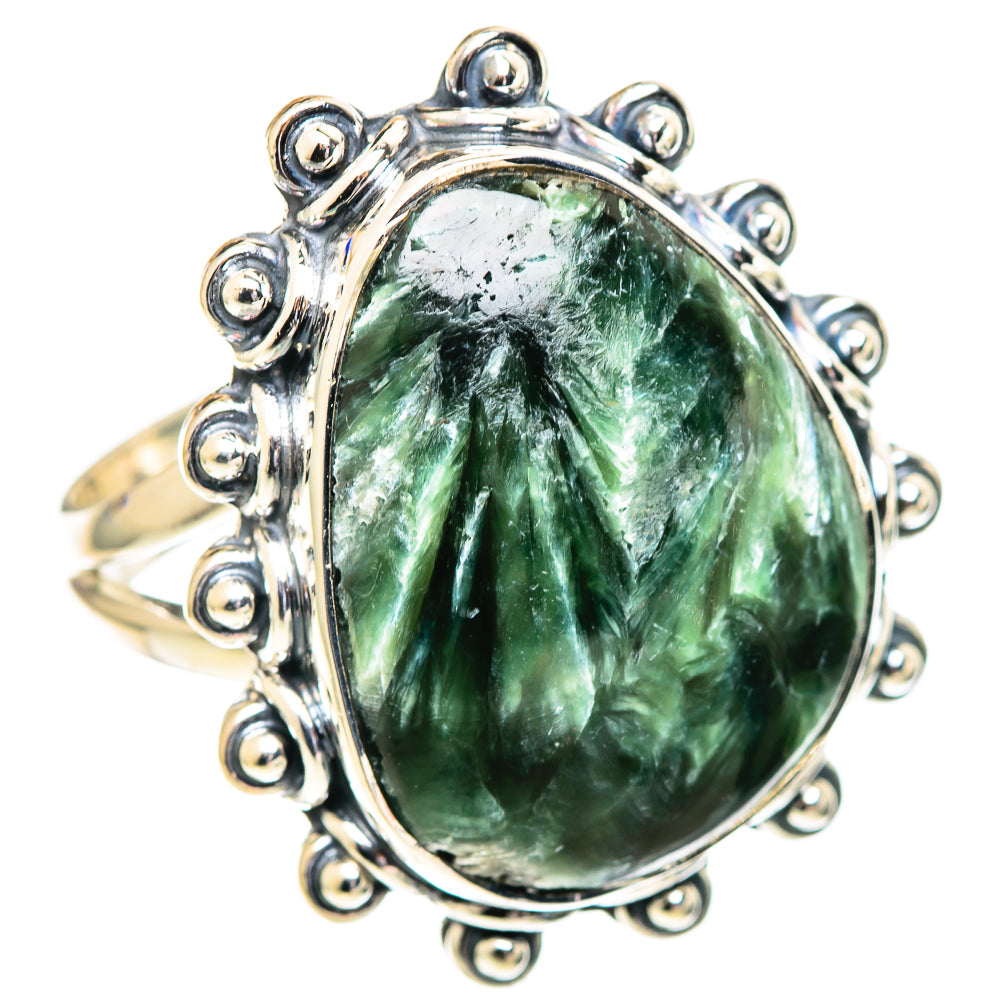 Seraphinite Rings handcrafted by Ana Silver Co - RING107331 - Photo 2