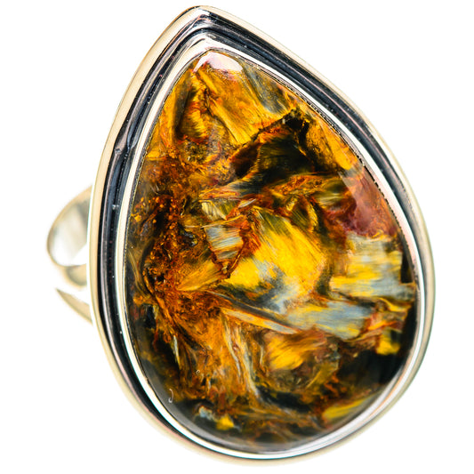 Golden Pietersite Rings handcrafted by Ana Silver Co - RING107335 - Photo 2
