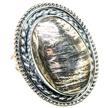 Pyrite Agate Rings handcrafted by Ana Silver Co - RING107345 - Photo 2