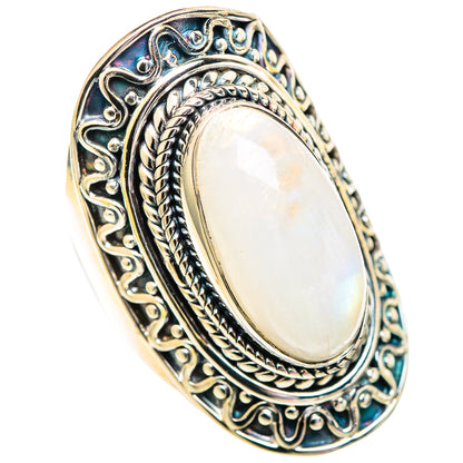 Rainbow Moonstone Rings handcrafted by Ana Silver Co - RING107350 - Photo 2