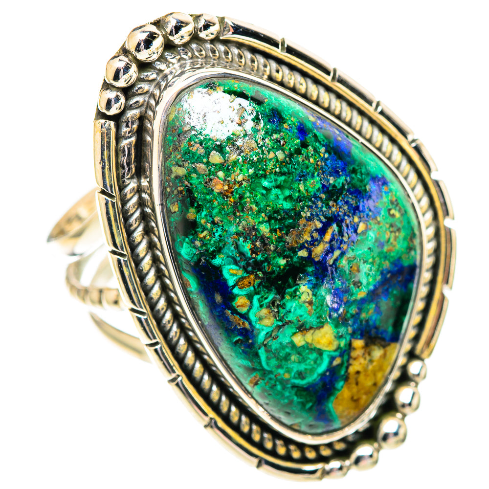 Azurite Malachite Rings handcrafted by Ana Silver Co - RING107357 - Photo 2