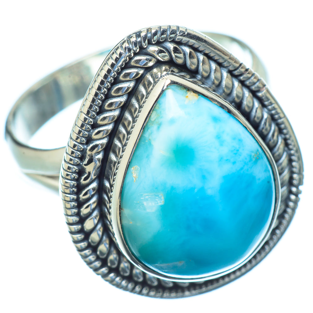 Larimar Rings handcrafted by Ana Silver Co - RING10735