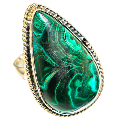 Malachite In Chrysocolla Rings handcrafted by Ana Silver Co - RING107367 - Photo 2
