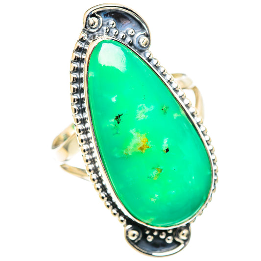 Chrysoprase Rings handcrafted by Ana Silver Co - RING107368 - Photo 2