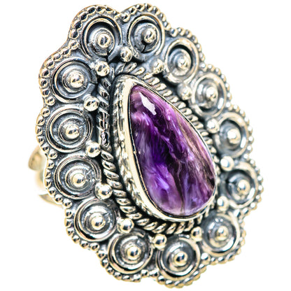 Charoite Rings handcrafted by Ana Silver Co - RING107386 - Photo 2
