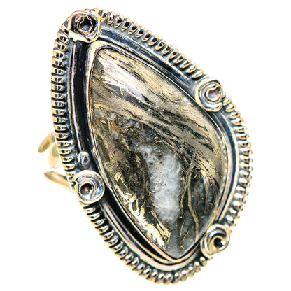 Pyrite Agate Rings handcrafted by Ana Silver Co - RING107388 - Photo 2