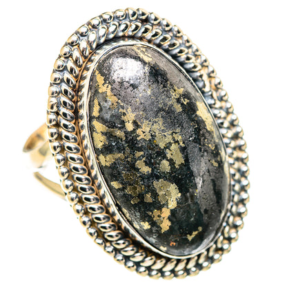 Pyrite Agate Rings handcrafted by Ana Silver Co - RING107390 - Photo 2