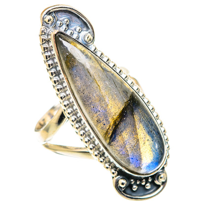 Labradorite Rings handcrafted by Ana Silver Co - RING107407 - Photo 2