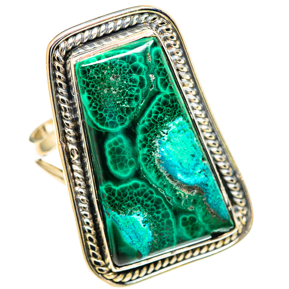 Malachite Rings handcrafted by Ana Silver Co - RING107414 - Photo 2