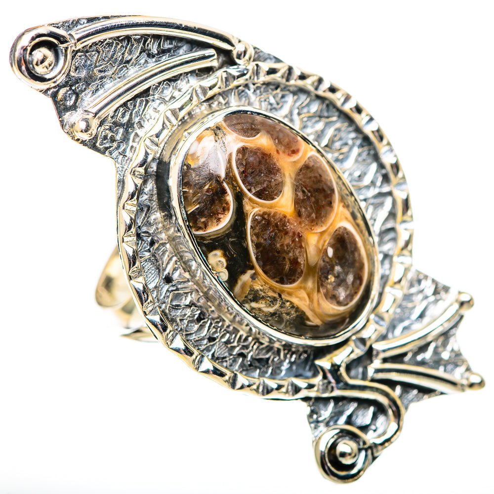 Turritella Agate Rings handcrafted by Ana Silver Co - RING107421 - Photo 2