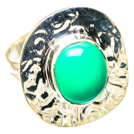 Green Onyx Rings handcrafted by Ana Silver Co - RING107441 - Photo 2