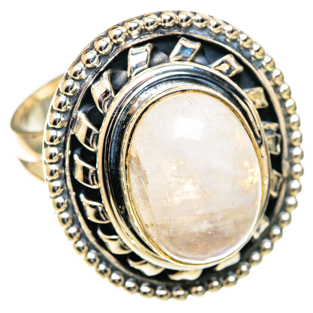 Rainbow Moonstone Rings handcrafted by Ana Silver Co - RING107458 - Photo 2