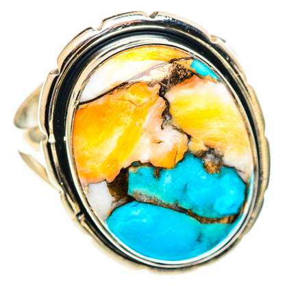 Spiny Oyster Turquoise Rings handcrafted by Ana Silver Co - RING107459 - Photo 2