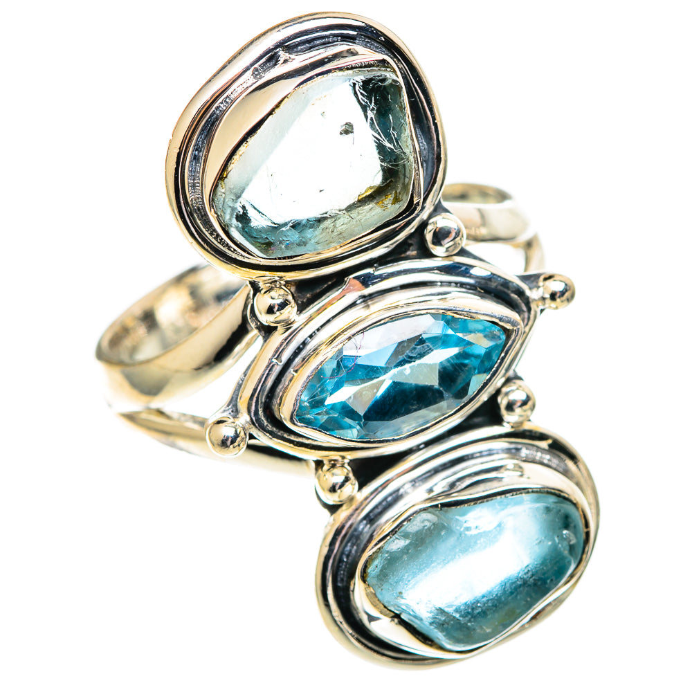 Aquamarine Rings handcrafted by Ana Silver Co - RING107467 - Photo 2