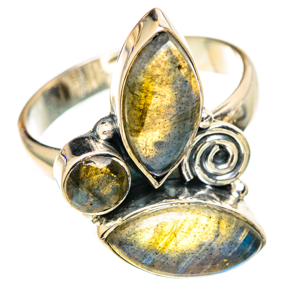 Labradorite Rings handcrafted by Ana Silver Co - RING107472 - Photo 2