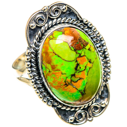 Green Copper Composite Turquoise Rings handcrafted by Ana Silver Co - RING107473 - Photo 2