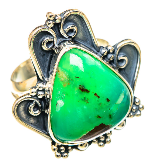 Chrysoprase Rings handcrafted by Ana Silver Co - RING107477 - Photo 2