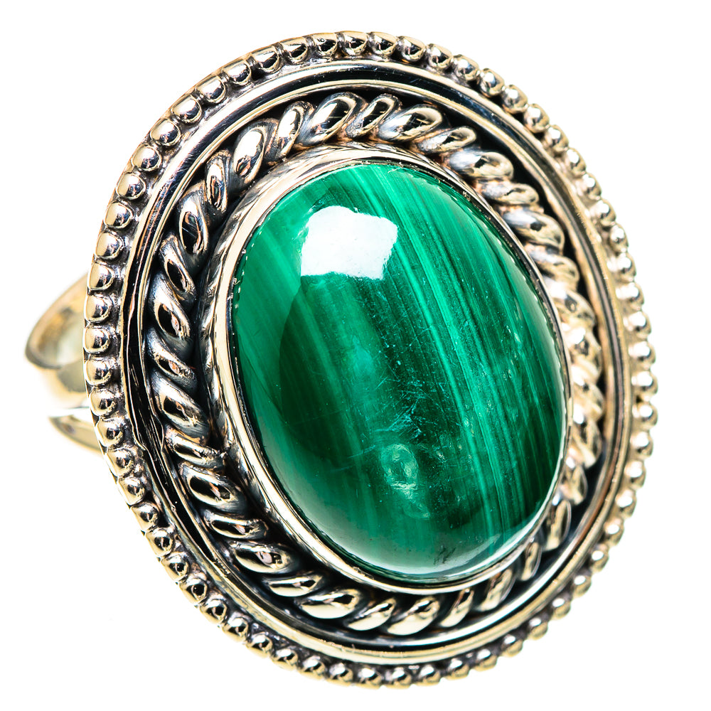 Malachite Rings handcrafted by Ana Silver Co - RING107478 - Photo 2