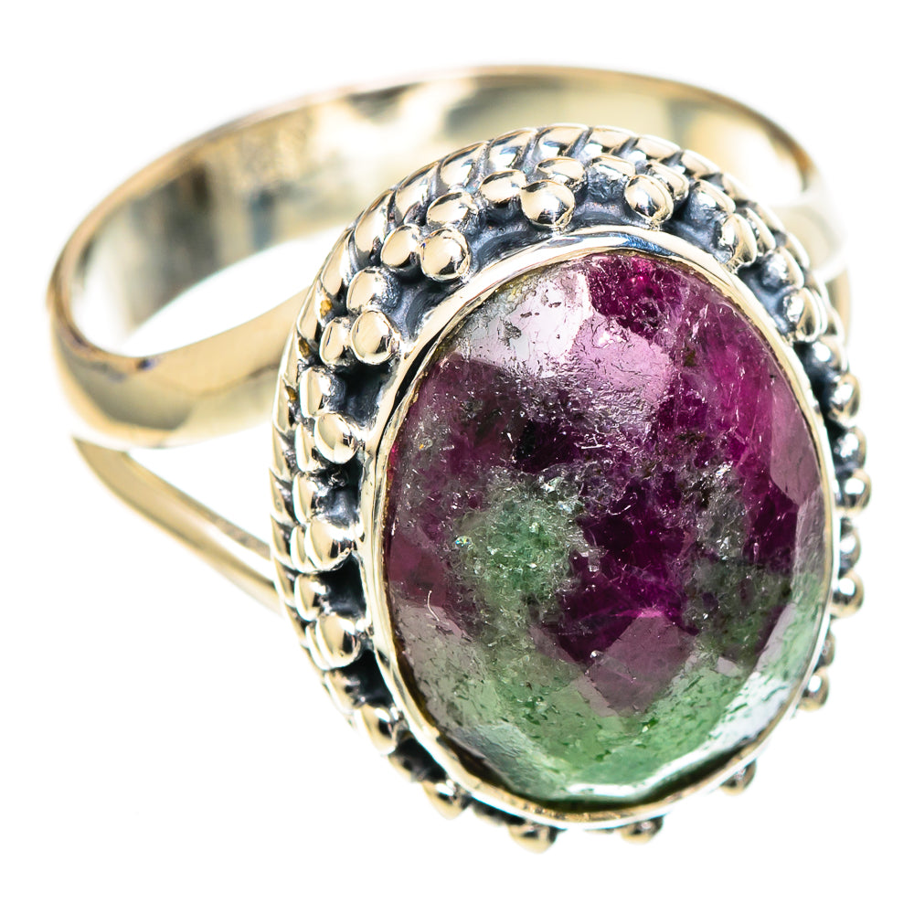 Ruby Zoisite Rings handcrafted by Ana Silver Co - RING107495 - Photo 2