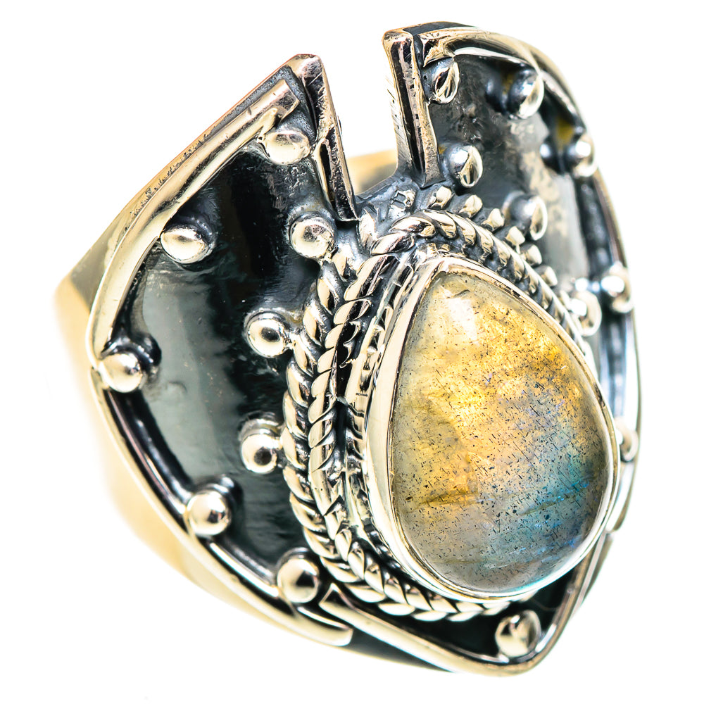 Labradorite Rings handcrafted by Ana Silver Co - RING107506 - Photo 2